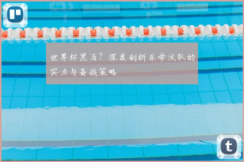 世界杯黑马?深度剖析东帝汶队的实力与备战策略